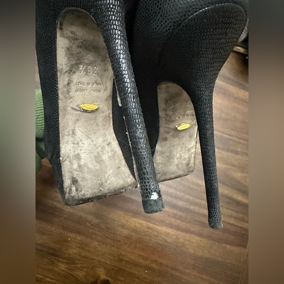 Sergio Rossi pep toe heels. Size 38.5. Black platform - Picture 10 of 14